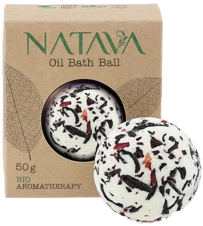 Kula z olejkiem do kąpieli Hibiskus - Natava Oil Bath Ball Hibiscus — Zdjęcie N1
