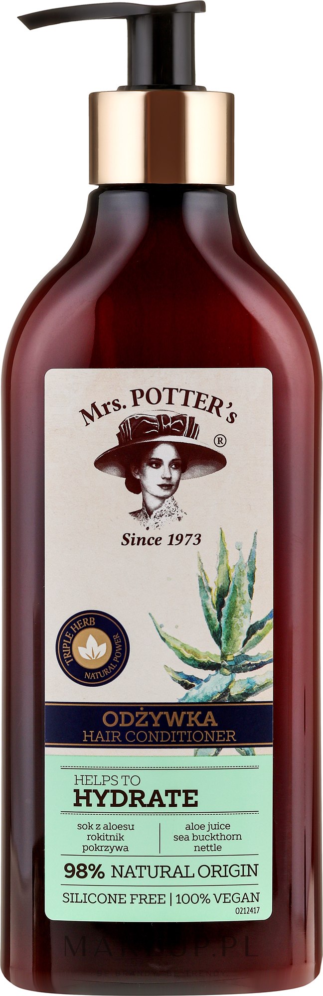 Odżywka do włosów Potrójna moc ziół - Mrs. Potter's Helps To Hydrate Hair Conditioner — Zdjęcie 390 ml