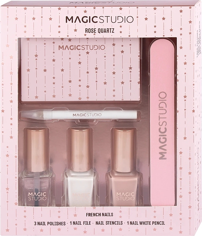 Zestaw do paznokci, 6 produktów - Magic Studio Rose Quartz french Nail Set — Zdjęcie N1