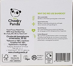 Suche chusteczki bambusowe do twarzy, 56 szt. - The Cheeky Panda — Zdjęcie N2