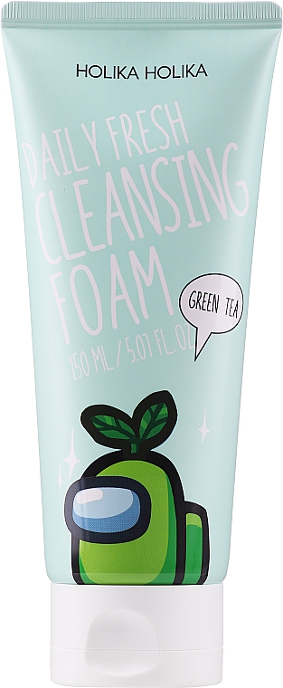 Oczyszczająca pianka do mycia twarzy z ekstraktem z zielonej herbaty - Holika Holika Among Us Daily Fresh Cleansing Foam Green Tea — фото N1