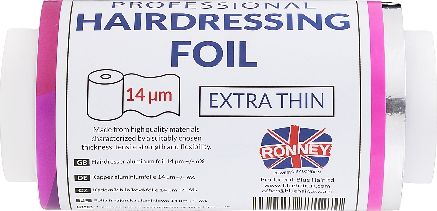 Folia fryzjerska w rolce, 250m - Ronney Professional Hairdressing Foil — Zdjęcie N2