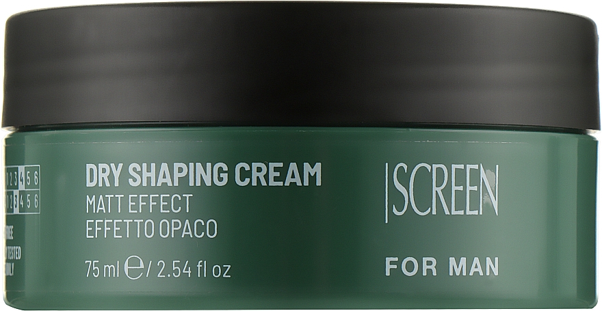 Modelujący krem ​​do włosów z efektem matującym o średnim utrwaleniu - Screen For Man Dry Shaping Cream — Zdjęcie N1