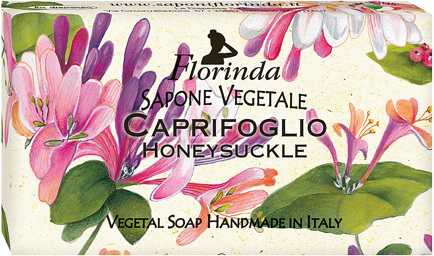 Mydło w kostce Wiciokrzew - Florinda Sapone Vegetale Honeysuckle — Zdjęcie N1