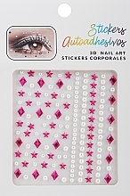 Naklejki na paznokcie, różowe - Lolita Accessories 3D Nail Art Stickers — Zdjęcie N1