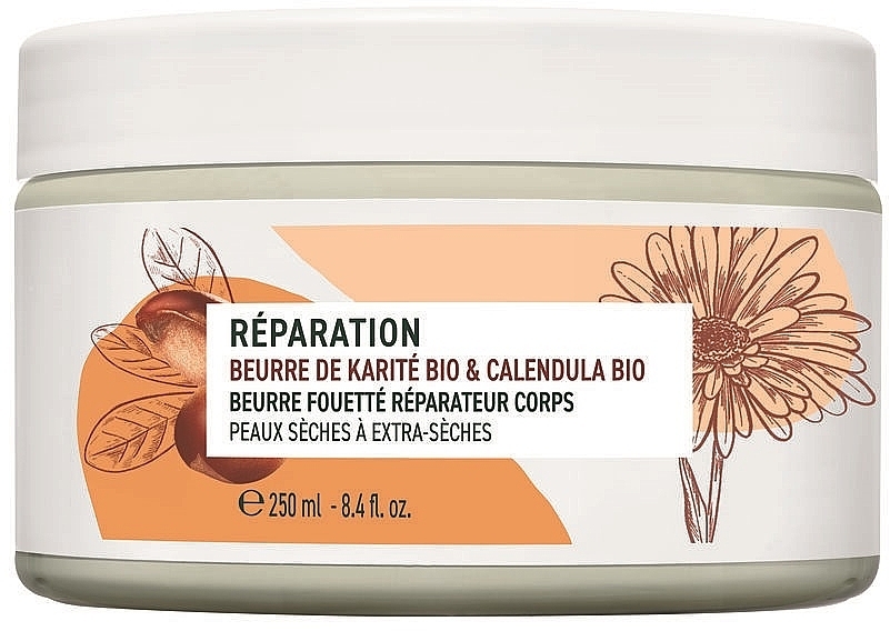 Regenerujące masło do ciała masło karite bio i nagietek bio  - Yves Rocher Repair Reparairing Whipped Body Butter — Zdjęcie N2