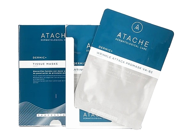 Celulozowa maska ​​do twarzy z niacynamidem - Atache Vital Age Promask Wrinkle Attack VA-B3 — Zdjęcie N1