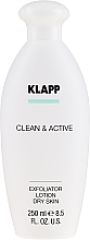 Peelingujący lotion do suchej skóry ciała - Klapp Clean & Active Exfoliator Dry Skin — Zdjęcie N2