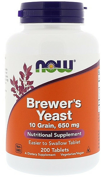Suplement diety z drożdżami - Now Foods Brewer's Yeast — Zdjęcie N1