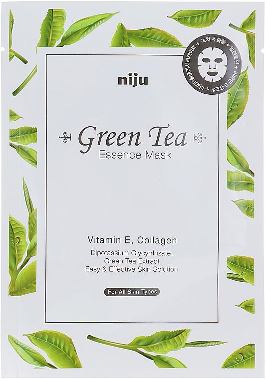 Maseczka do twarzy z zieloną herbatą - Konad Niju Green Tea Essence Mask — Zdjęcie N1