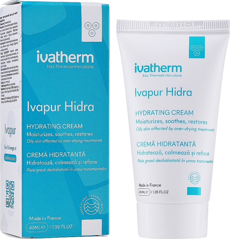 Nawilżający krem do cery tłustej - Ivatherm Ivapur Hidra Cream — Zdjęcie N2