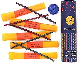 Kup Zestaw kadzidełek №2 - Maroma Encens d'Auroville Double Scented Spiral Incense Sticks Yellow
