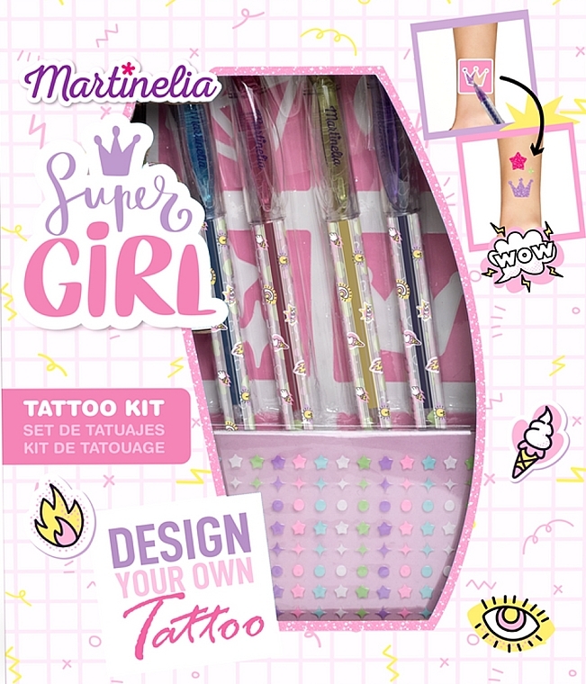 Zestaw do tymczasowych tatuaży - Martinelia Super Girl Tattoo Kit — Zdjęcie N1