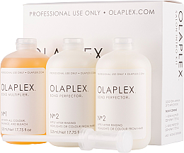 Kup PRZECENA! Zestaw do ochrony włosów podczas farbowania - Olaplex Salon Intro Kit (con 525 ml + 2 x elixir 525 ml) *