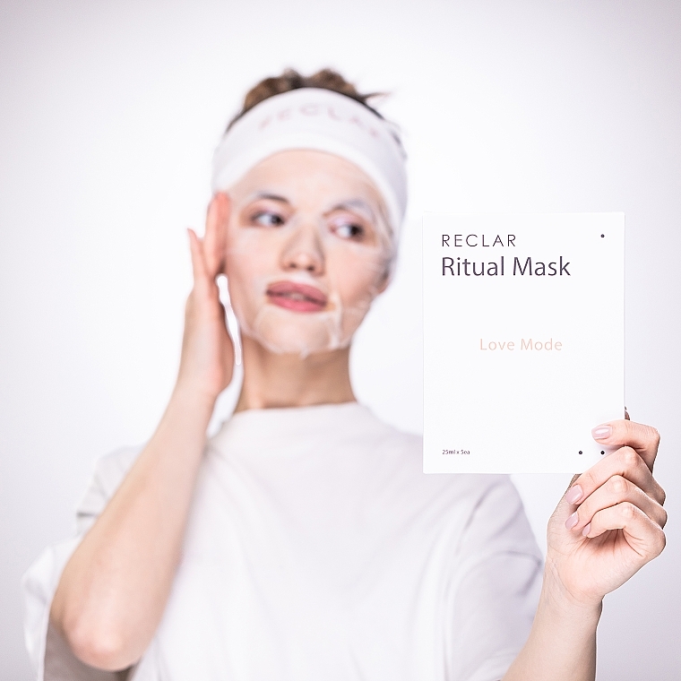 Rytualna maseczka do twarzy na tkaninie, 5 szt. - Reclar Ritual Mask Love Mode  — Zdjęcie N6