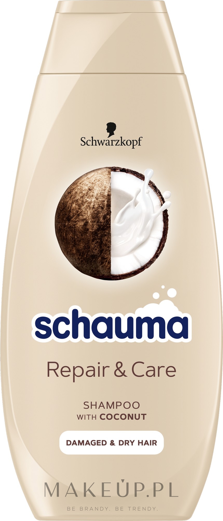Szampon do włosów suchych i zniszczonych Masło shea i ekstrakt z kokosów - Schauma Repair & Care Shampoo — Zdjęcie 400 ml