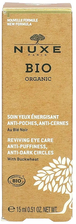 Krem pod oczy - Nuxe Bio Organic Reviving Eye Care Anti-Puffiness Anti-Dark — Zdjęcie N2