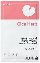 Kup Kojąca maseczka do twarzy w płachcie - E-Nature CicaHerb Restore Sheet Mask