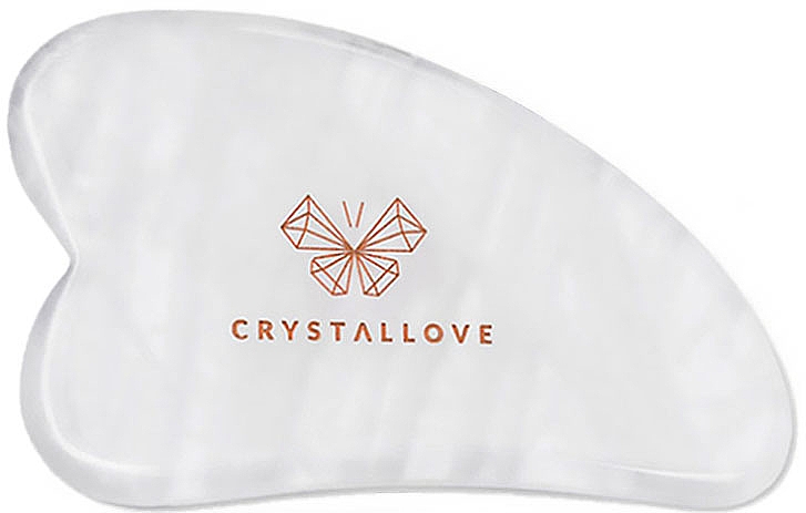Płytka do masażu twarzy Gua Sha z kryształu górskiego - Crystallove Clear Quartz Gua Sha — Zdjęcie N1