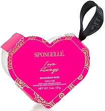 Kup Piankowa gąbka pod prysznic wielokrotnego użytku - Spongelle Love Always Heart Buffer Bulgarian Rose