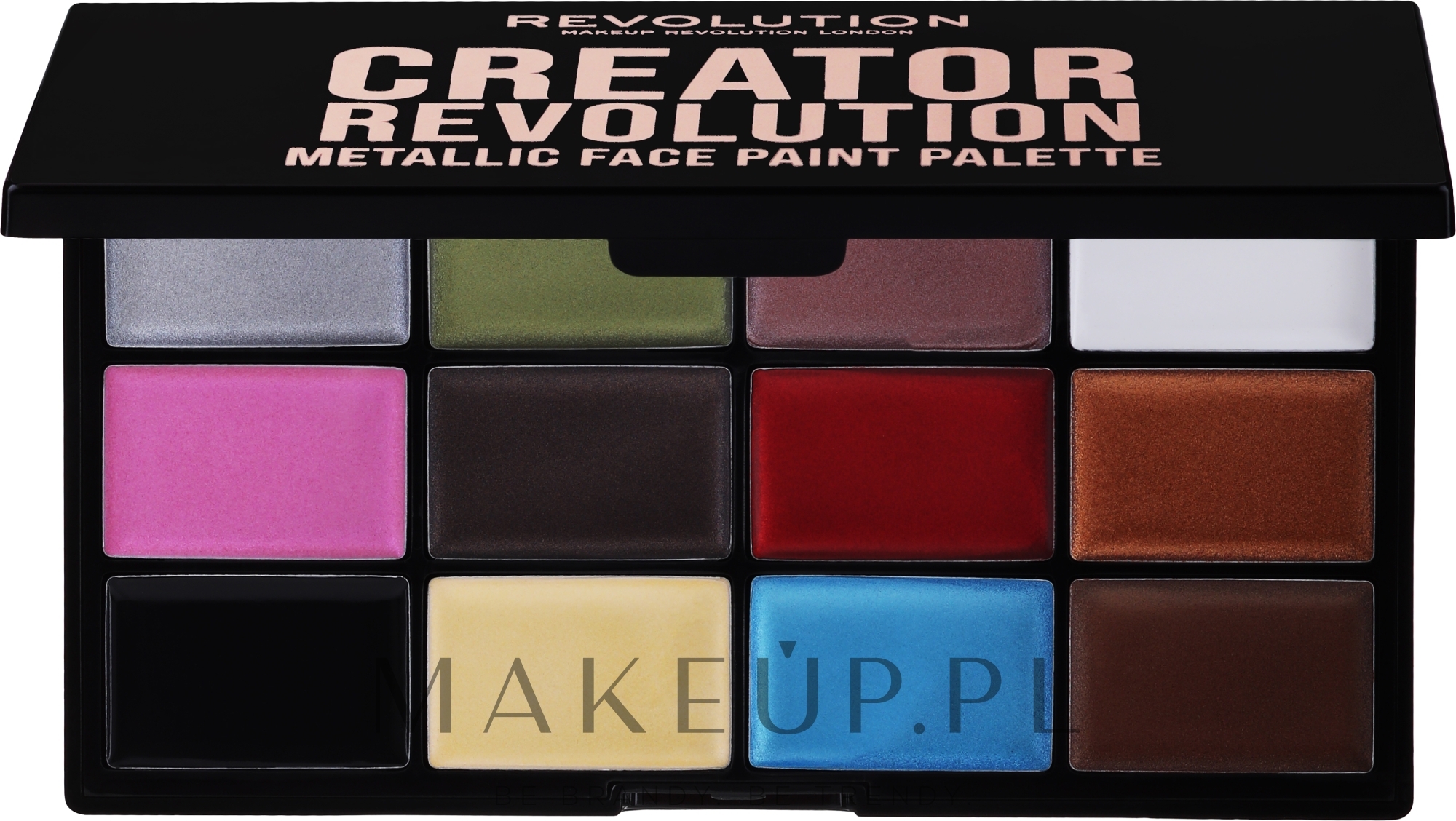 Paleta metalicznych farb do twarzy - Revolution Creator Revolution Metallic Face Paint Palette — Zdjęcie 12 g