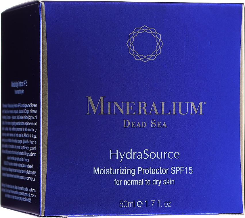 Nawilżający krem ochronny do cery normalnej i suchej SPF15 - Mineralium Dead Sea Hydra Source Moisturizing Protector — фото N2