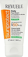 Przeciwsłoneczny krem do twarzy Kontrola natłuszczenia - Revuele Sunprotect Oil Control Daily Face Cream For Combination To Oily Skin SPF 50+ — Zdjęcie N1