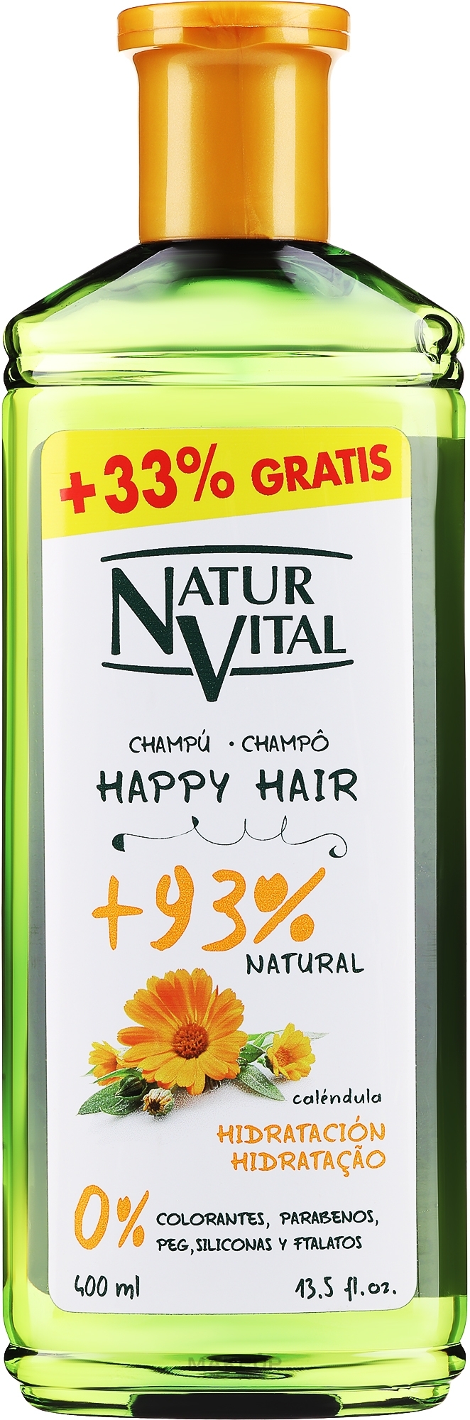 Szampon nawilżający do włosów - Natur Vital Happy Hair Moisturising Shampoo — Zdjęcie 500 ml