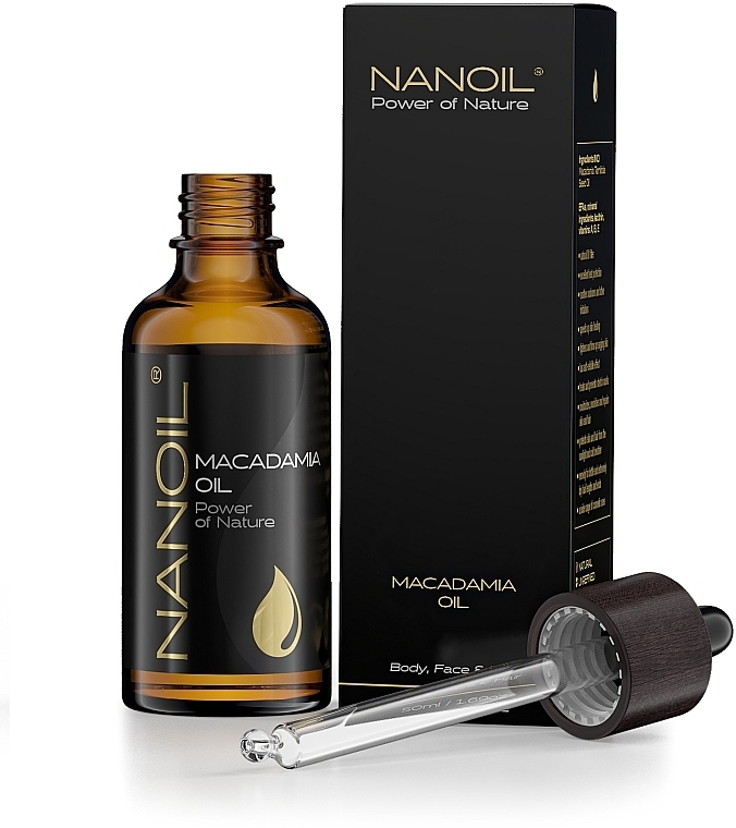 PRZECENA! Olej macadamia - Nanoil Body Face and Hair Macadamia Oil * — Zdjęcie N3