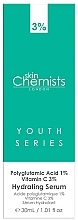 Serum do twarzy - Skin Chemists Youth Series Polyglutamic Acid 1%, Vitamin C 3% Hydrating Serum — Zdjęcie N3