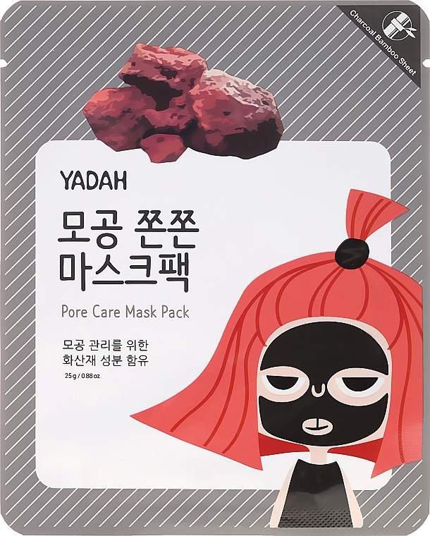 Oczyszczająca maska do twarzy w płachcie z ekstraktem z bambusa - Yadah Pore Care Mask Pack — Zdjęcie N1