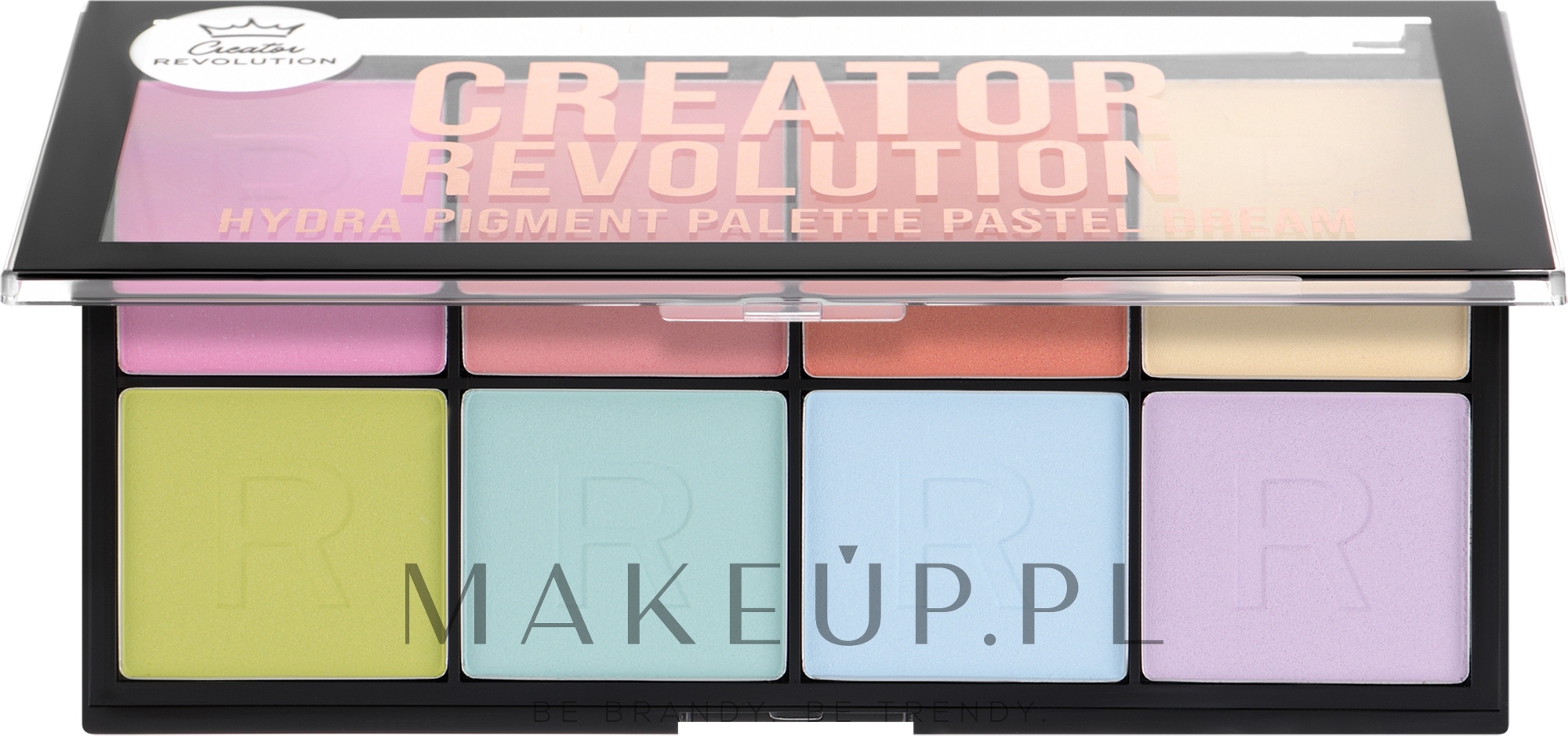Paleta cieni do powiek - Makeup Revolution Creator Hydra Pigment Palette Pastel Dream  — Zdjęcie 8 x 2 g