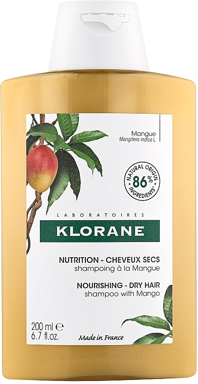 Odżywczy szampon do włosów z masłem mango - Klorane Nourishing Shampoo With Mango Butter