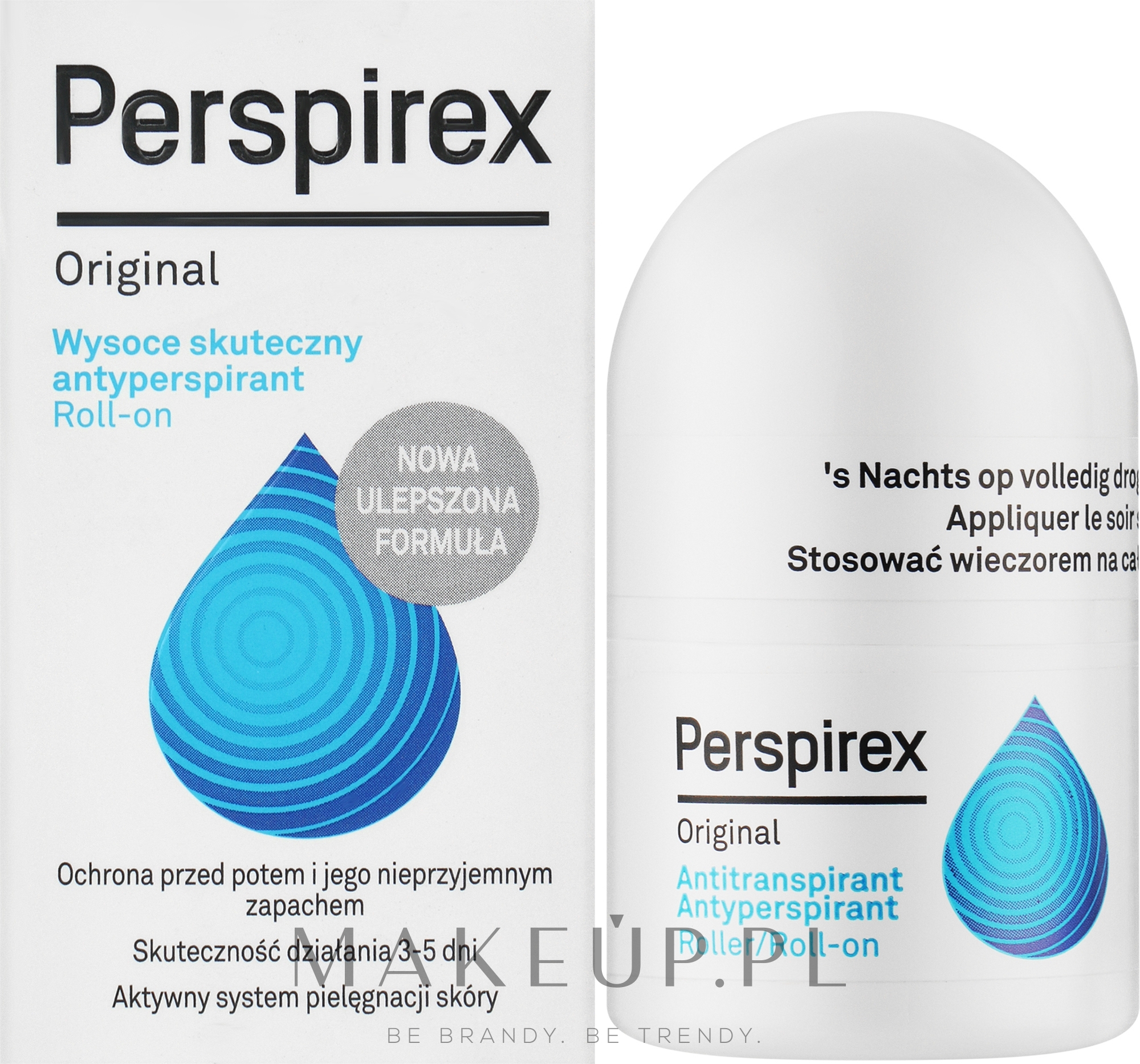 Antyperspirant zwalczający nadmierną potliwość i nieprzyjemny zapach - Perspirex Deodorant Roll-on Original — Zdjęcie 20 ml