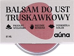 Balsam do ust Truskawka - Auna Strawberry Lip Balm — Zdjęcie N4