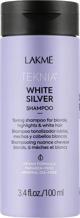 Szampon do włosów blond neutralizujący żółte tony - Lakmé Teknia White Silver Shampoo — Zdjęcie N1
