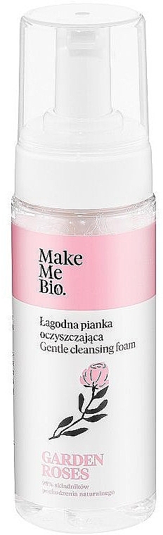 Delikatna pianka oczyszczająca do twarzy - Make Me Bio Garden Roses Gentle Cleansing Foam — Zdjęcie N1