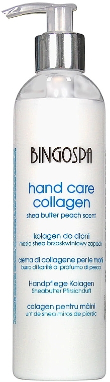 Kolagen do dłoni Brzoskwinia i masło shea - BingoSpa Collagen For Hand Care Peach And Shea Butter