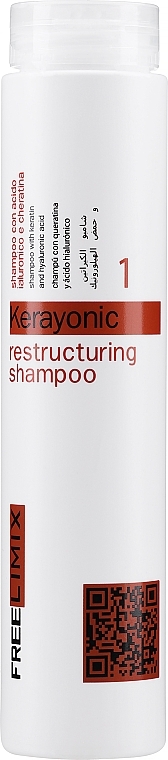 Restrukturyzujący szampon z keratyną i kwasem hialuronowym - Freelimix Ristrutturante Shampoo — Zdjęcie N1