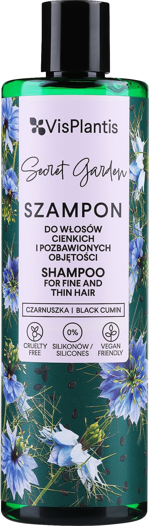 Szampon do włosów cienkich i pozbawionych objętości Czarnuszka - Vis Plantis Herbal Vital Care — Zdjęcie 400 ml