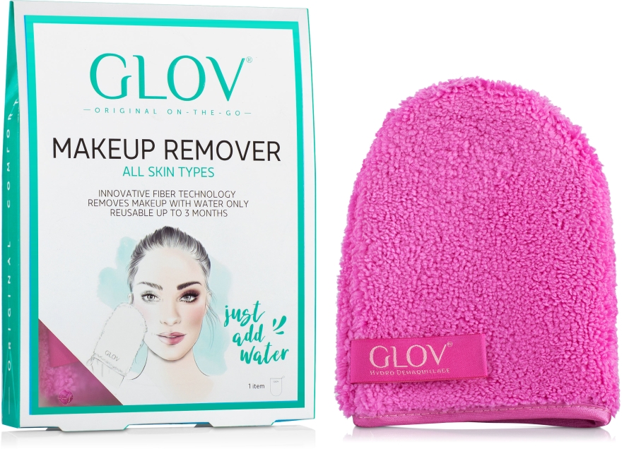 Rękawiczka do demakijażu, różowa - Glov On The Go Makeup Remover Cozy Rose — Zdjęcie N1