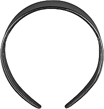 Opaska do włosów, czarna Prosta szeroka - MAKEUP Hair Hoop Band Leather Black — Zdjęcie N1