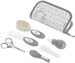 Zestaw do pielęgnacji niemowląt, szary - Akuku Hooligans Baby Care Starter Kit — Zdjęcie N2