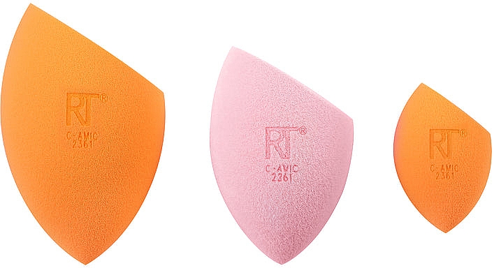 Zestaw gąbeczek do makijażu, 3 szt. - Real Techniques Ultimate Makeup Sponge Blending and Setting Trio — Zdjęcie N1