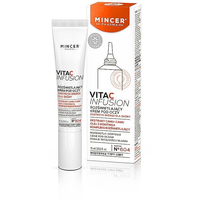 Rozświetlający krem pod oczy - Mincer Pharma Vita C Infusion N°604 Eye Cream — Zdjęcie N1