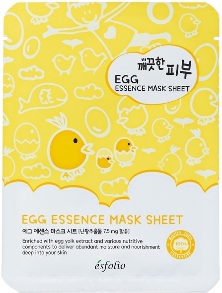 Maseczka do twarzy w płachcie Jajko - Esfolio Pure Skin Egg Essence Mask Sheet