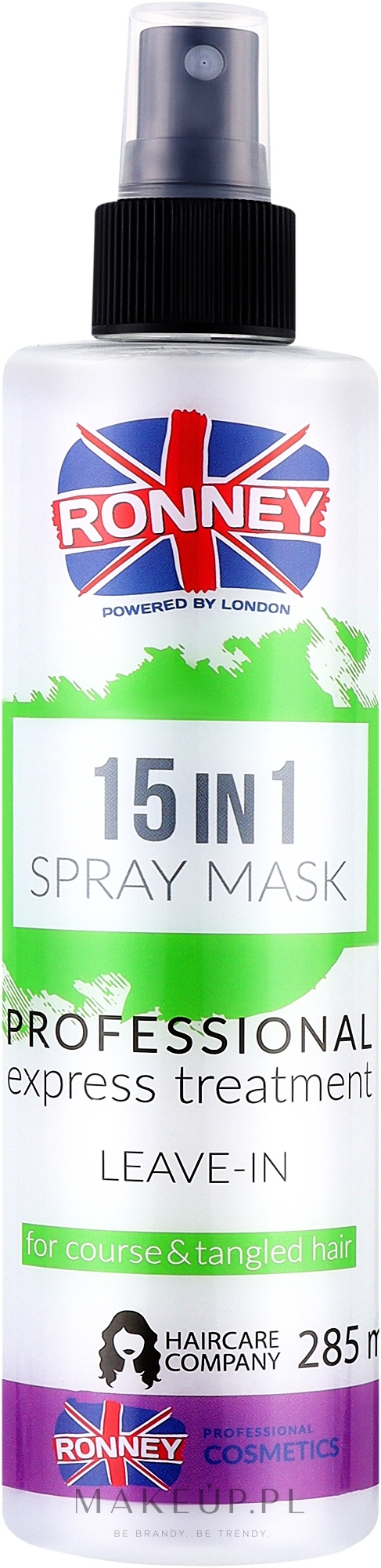 Spray do włosów szorstkich i splątanych - Ronney Professional 15in1 Spray Mask Professional Express Treatment Leave-In — Zdjęcie 285 ml