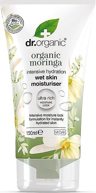 Balsam do ciała z olejkiem z nasion moringi - Dr Organic Moringa Wet Skin Moisturiser — Zdjęcie N1