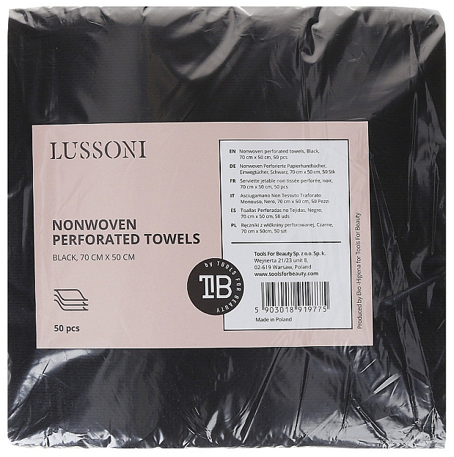 Ręczniki jednorazowe, 70 x 50 cm - Lussoni Nonwoven Perforated Towels — Zdjęcie N1