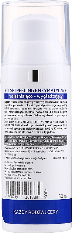 Peeling enzymatyczny do twarzy, z dozownikiem - Jadwiga Peeling — Zdjęcie N4